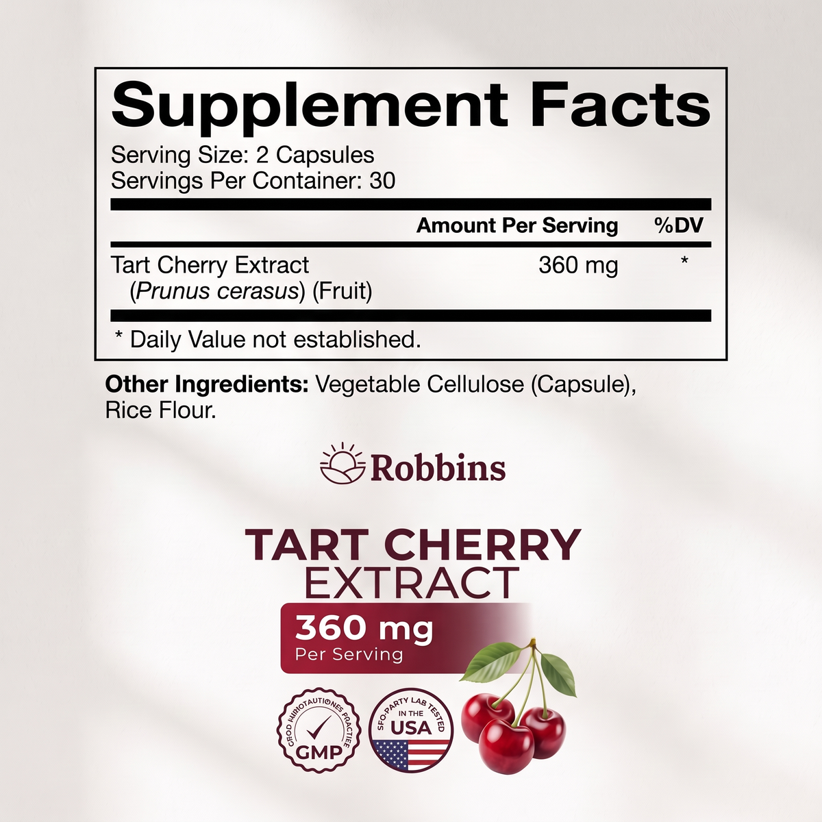 Robbins Tart Cherry Extract